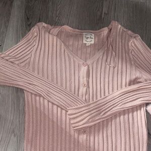 Baby Pink Hippie Rose Cardigan